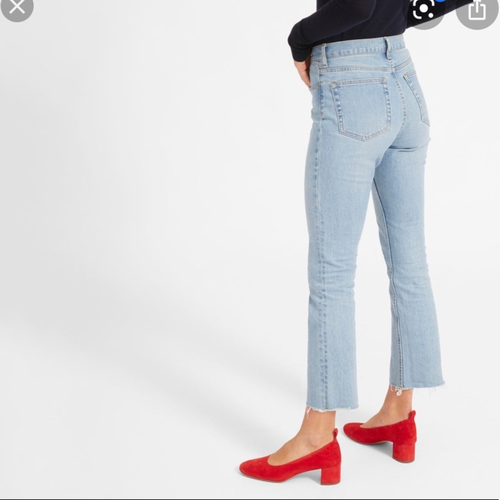 Everlane Kick Crop Jean Light Blue Wash size 25